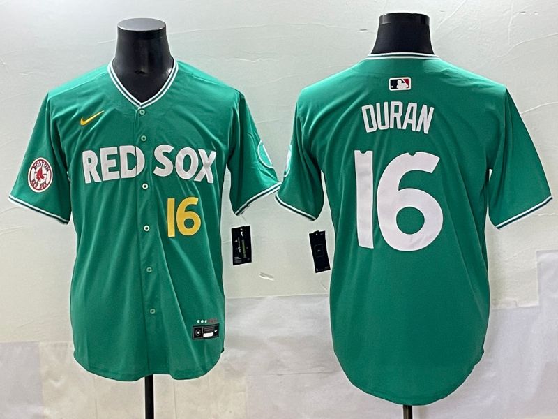 Men Boston Red Sox 16 Duran Green Joint Name Nike 2025 MLB Jersey style 47